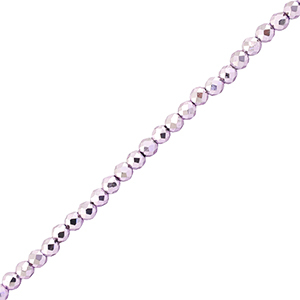 Top Facet kralen 2mm rond Metallic purple