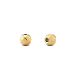 Roestvrij stalen (RVS) Stainless steel kralen 4mm Gold