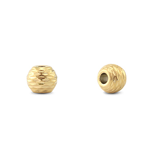 Roestvrij stalen (RVS) Stainless steel kralen 6mm Gold