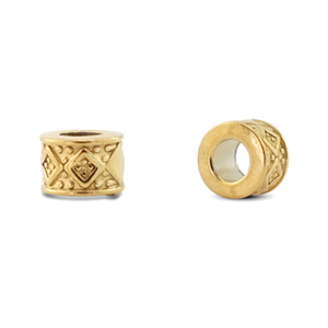 Roestvrij stalen (RVS) Stainless steel kralen rondellen ruit Gold