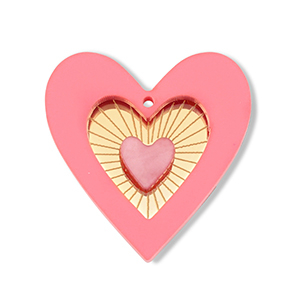 Statement hangers hart Pink-gold