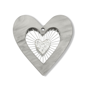 Statement hangers hart Grey-silver
