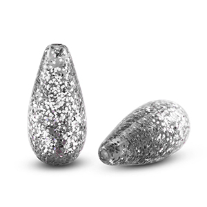 Polaris Elements kralen druppel vorm Paipo shiny Silver