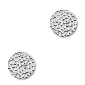 Roestvrij stalen (RVS) stainless steel bedels rond Silver