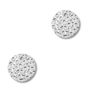 Roestvrij stalen (RVS) stainless steel bedels rond Silver