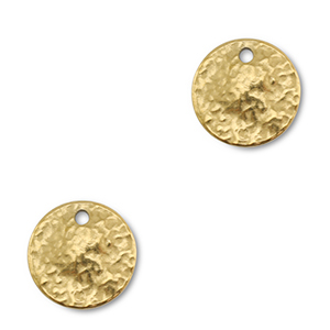 Roestvrij stalen (RVS) stainless steel bedels rond Gold
