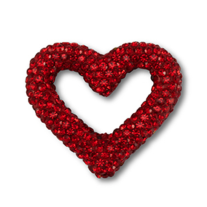 Bohemian kralen hart Red
