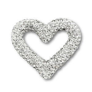 Bohemian kralen hart Silver