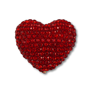 Bohemian kralen hart Red