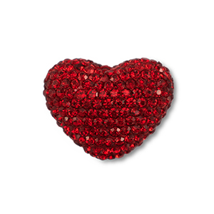 Bohemian kralen hart Red