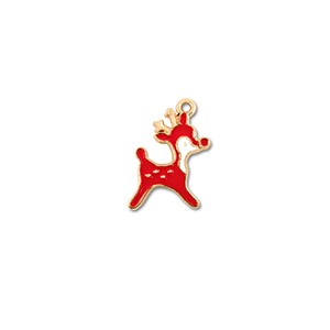 Bedels metaal rendier Goud-rood-wit