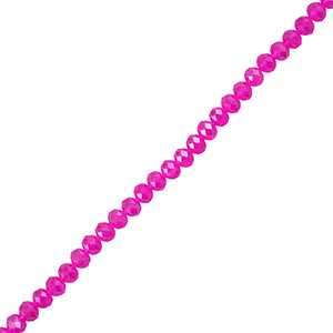 Top Facet kralen 8x6mm disc Fuchsia pink