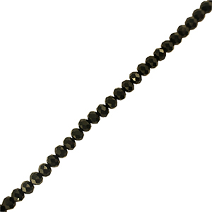 Top Facet kralen 6x4mm disc Black