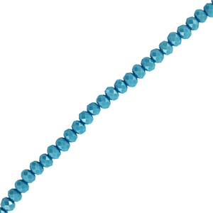Top Facet kralen 6x4mm disc Blue