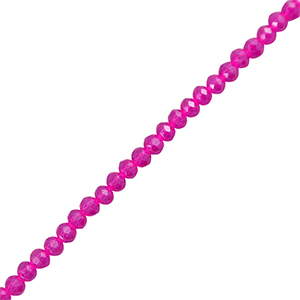 Top Facet kralen 4x3mm disc Fuchsia pink