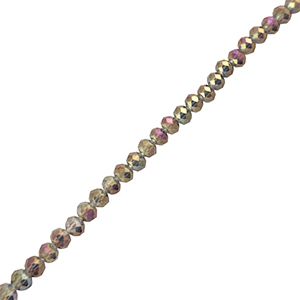 Top Facet kralen 3x2mm disc Grey