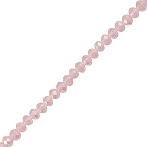 Top Facet kralen 3x2mm disc Light pink