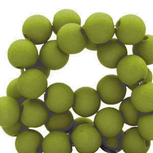 6 mm acryl kralen Moss green