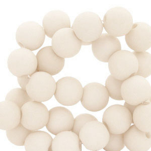 6 mm acryl kralen Off white