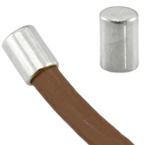 DQ metaal eindkapje tube &Oslash;3mm Antiek zilver (nikkelvrij)