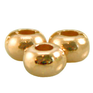 DQ metalen kraal 5x3mm Goud (nikkelvrij)