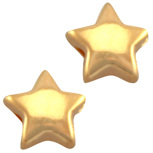 Kralen DQ metaal ster 6mm Goud (nikkelvrij)
