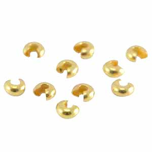 DQ metaal knijpkraalverberger 5mm Goud (nikkelvrij)