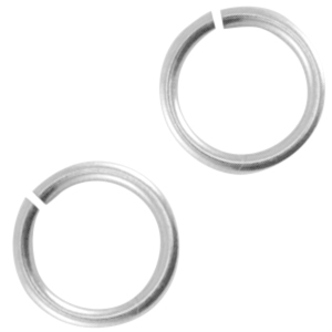 DQ metaal buigring 6.5mm Antiek zilver (nikkelvrij)