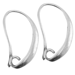 DQ metaal oorhanger Antiek zilver (nikkelvrij)
