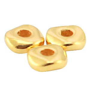 DQ metaal kraal 4.8mm Goud (nikkelvrij)