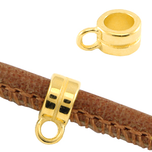 DQ metaal ring met oog &Oslash;3.8mm Goud (nikkelvrij)