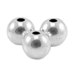 DQ metaal kraal 6mm Antiek zilver (nikkelvrij)