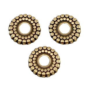 DQ metalen kraal disc 8mm deco Antiek brons (nikkelvrij)