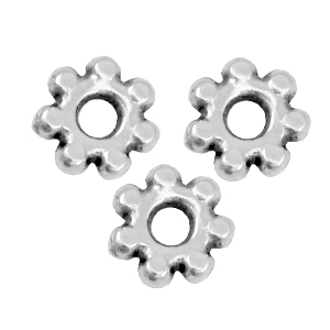 DQ metaal kraal spacer Bali ring 4.8mm Antiek zilver (nikkelvrij)