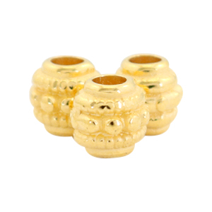 Kralen DQ metaal deco 6mm Goud (nikkelvrij)