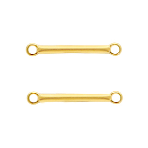Bedels DQ metaal tussenstuk 18mm Goud (nikkelvrij)