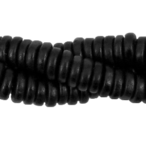DQ Grieks keramiek kralen disc 6mm Black
