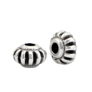 Kralen DQ metaal deco Antiek zilver (nikkelvrij)