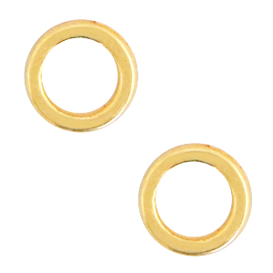 Onderdelen DQ metaal ring 6mm Goud (nikkelvrij)