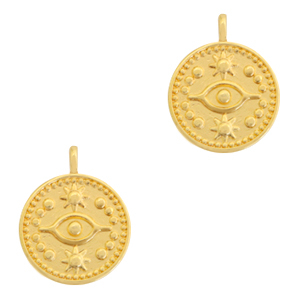 Bedels DQ metaal oog 15mm Goud (nikkelvrij)