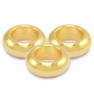 Kralen DQ metaal 9mm Goud (nikkelvrij)