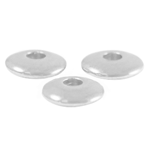 Kralen DQ metaal disc 6mm Antiek zilver (nikkelvrij)