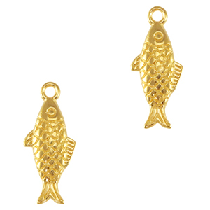 Bedels DQ metaal vis Goud (nikkelvrij)