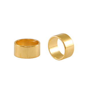Kralen DQ metaal tube &Oslash;5mm Goud (nikkelvrij)