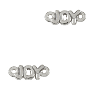 Bedels DQ metaal tussenstuk "JOY" Antiek zilver (nikkelvrij)