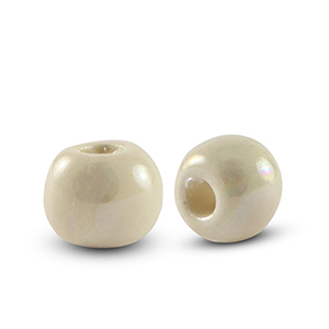DQ Grieks keramiek kralen 6mm Cream white