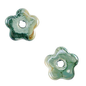 DQ Grieks keramiek kralen bloem Ocean wave green-brown