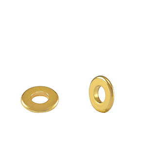 Kralen DQ metaal spacer ring 9mm Goud (nikkelvrij)