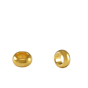 Kralen DQ metaal spacer ring 5mm Goud (nikkelvrij)