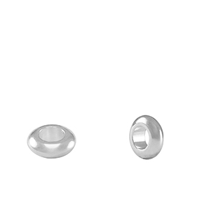 Kralen DQ metaal spacer ring 5mm Antiek zilver (nikkelvrij)